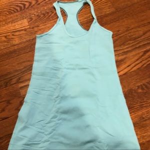 Cool racer back tank in the sky blue